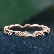 Rose Gold Simple Matching Wedding Band