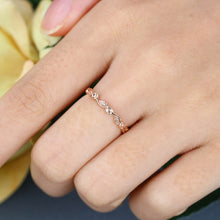 Rose Gold Simple Matching Wedding Band