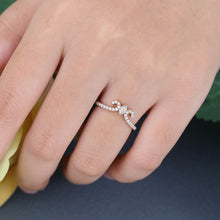 Rose Gold Marquise Cut Moissanite Anniversary Curved Wedding Band